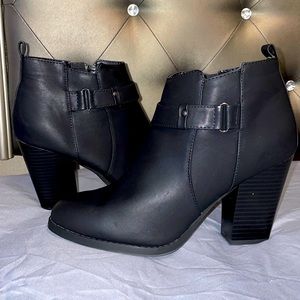 All black ankle boots